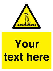 Custom warning artificial waterfall